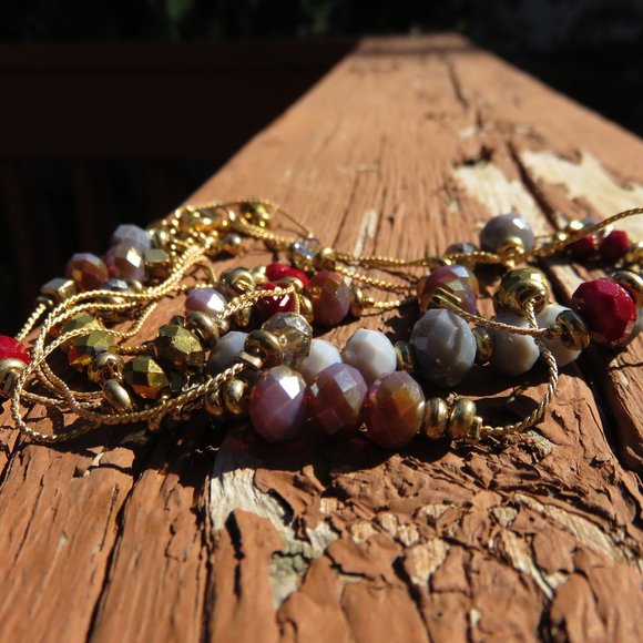 Purple Tiered Necklace - Picture 4 of 9